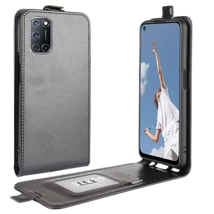 For OPPO A72 R64 Texture Single Vertical Flip Leather Protective Case with Card Slots & Photo Frame