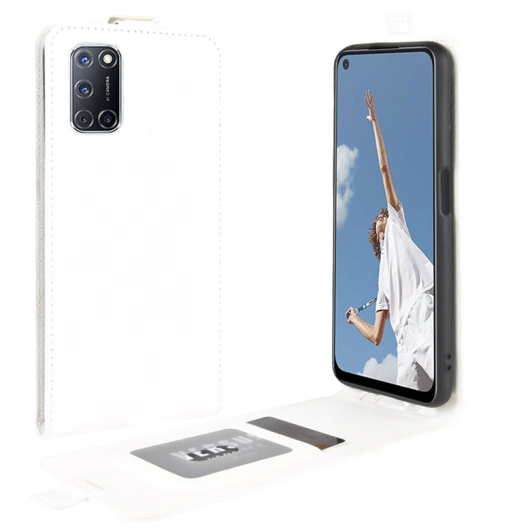 For OPPO A72 R64 Texture Single Vertical Flip Leather Protective Case with Card Slots & Photo Frame