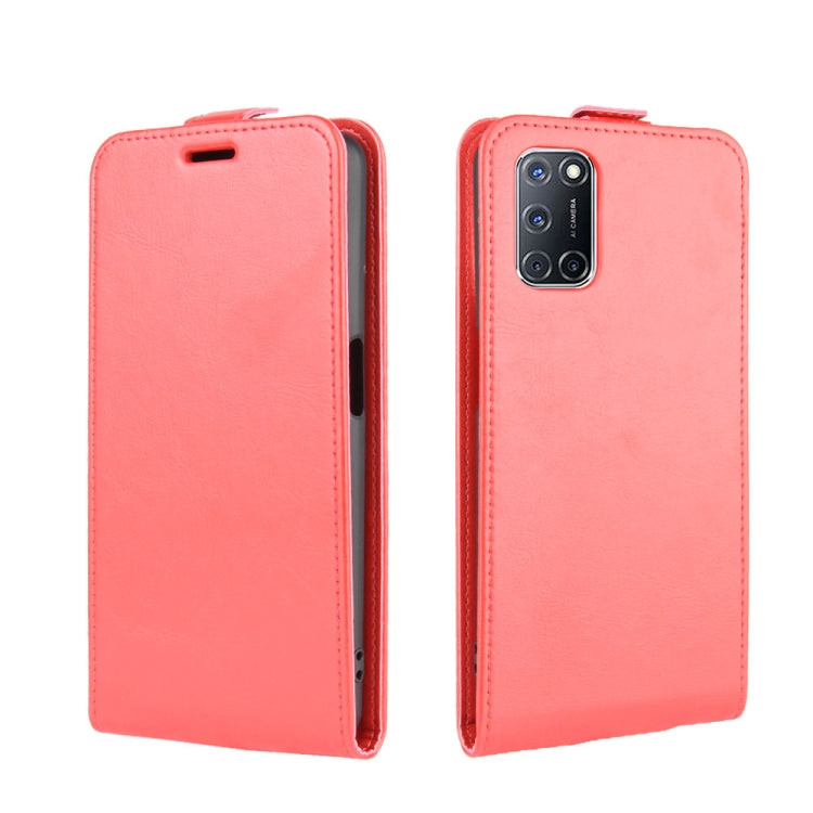 For OPPO A72 R64 Texture Single Vertical Flip Leather Protective Case with Card Slots & Photo Frame