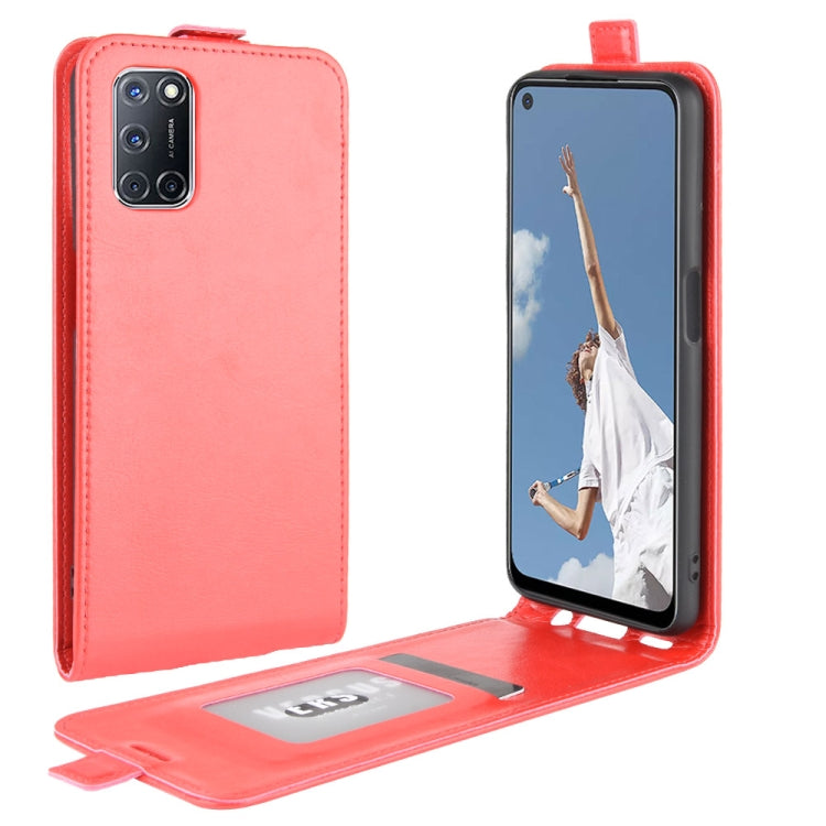 For OPPO A72 R64 Texture Single Vertical Flip Leather Protective Case with Card Slots & Photo Frame