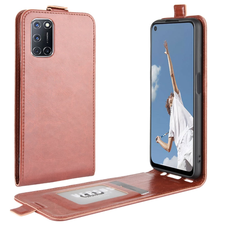 For OPPO A72 R64 Texture Single Vertical Flip Leather Protective Case with Card Slots & Photo Frame