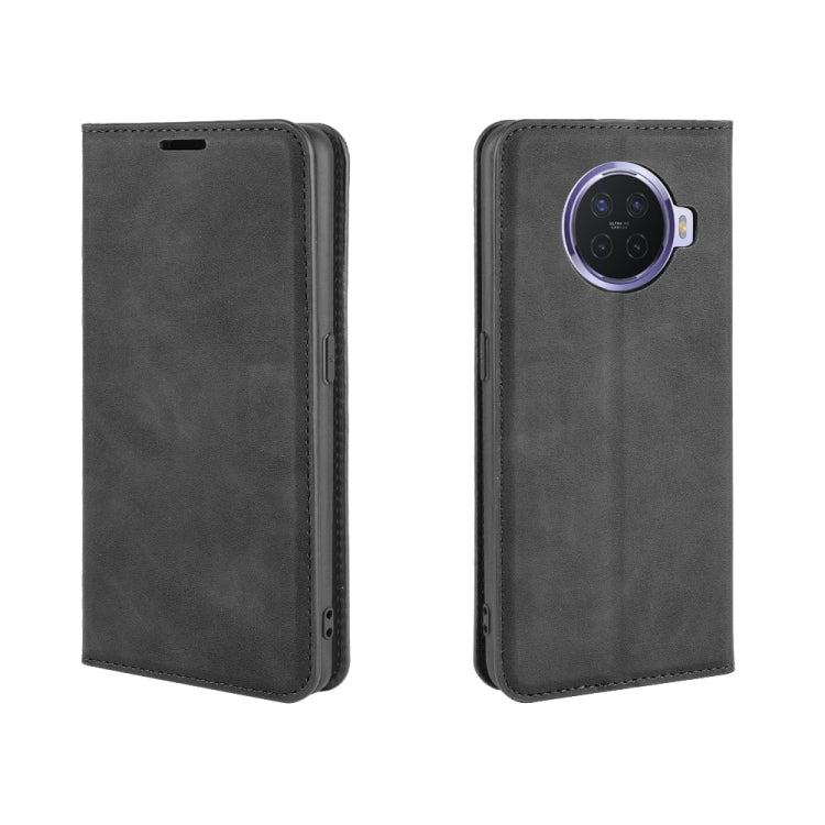For OPPO ACE 2 Retro-skin Business Magnetic Suction Leather Case with Holder & Card Slots & Wallet