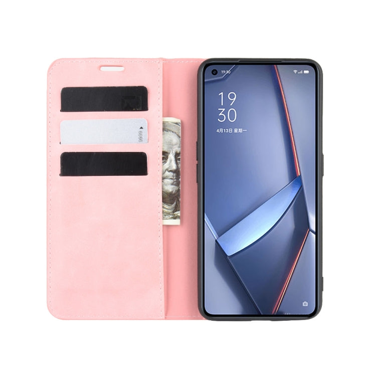 For OPPO ACE 2 Retro-skin Business Magnetic Suction Leather Case with Holder & Card Slots & Wallet