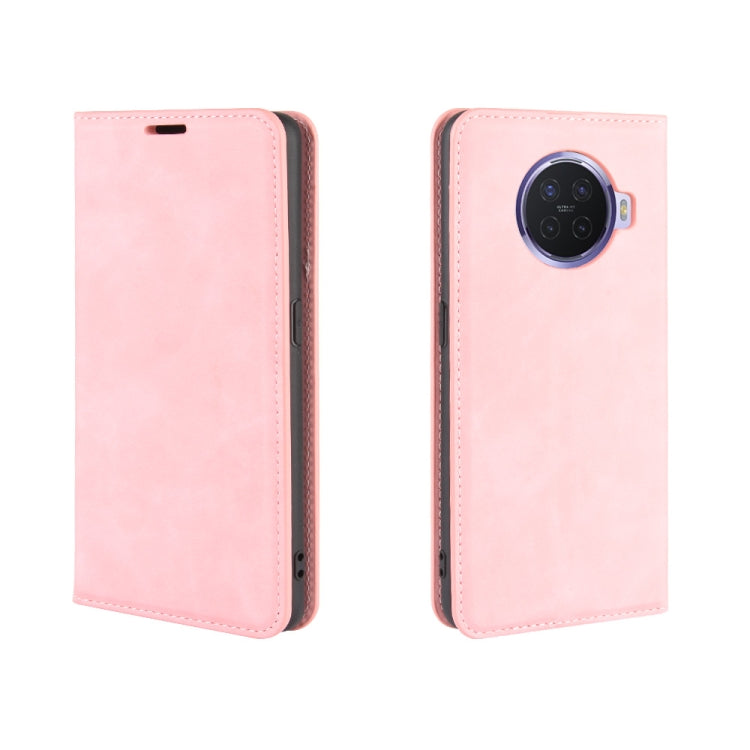 For OPPO ACE 2 Retro-skin Business Magnetic Suction Leather Case with Holder & Card Slots & Wallet
