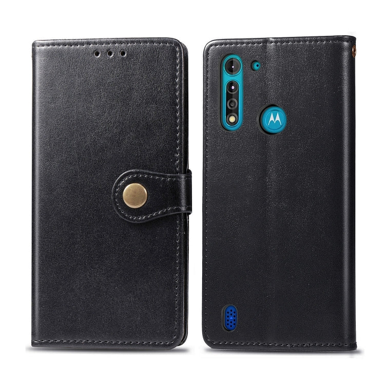 For Moto G8 Power Lite Retro Solid Color Leather Buckle Phone Case with Lanyard & Photo Frame & Card Slot & Wallet & Stand Function