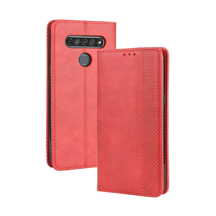 For LG K41S /K51S Magnetic Buckle Retro Crazy Horse Texture Horizontal Flip Leather Case, with Holder & Card Slots & Photo Frame