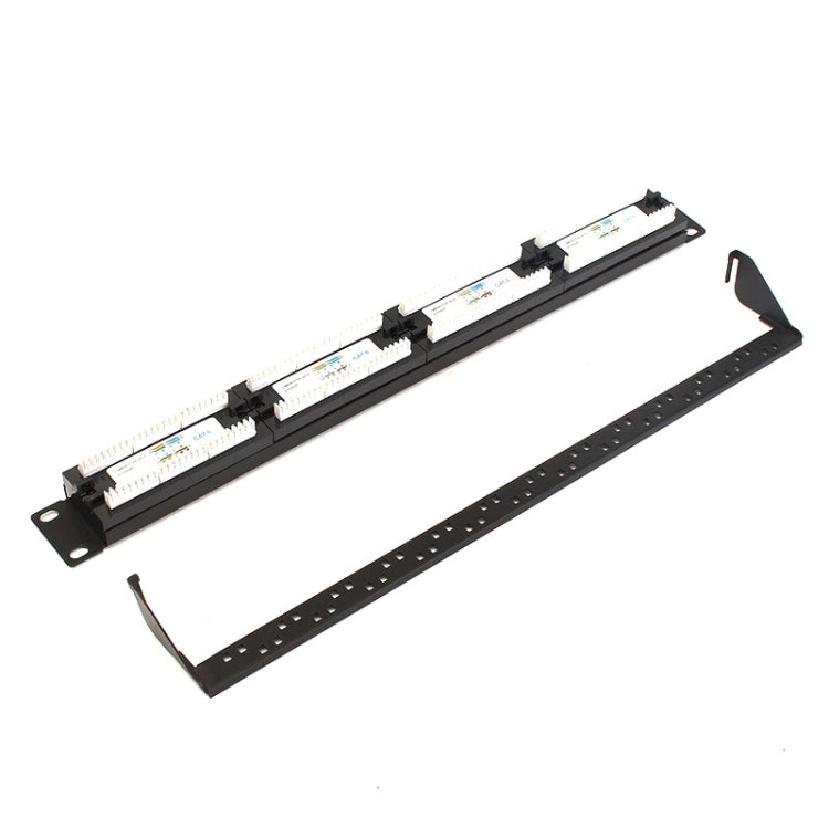 24 Port CAT5E Patch Panel -1U for 19 Inch Rack Mount- RJ45 CAT6 Ethernet Network LAN Adapter Cable Mount Bracket