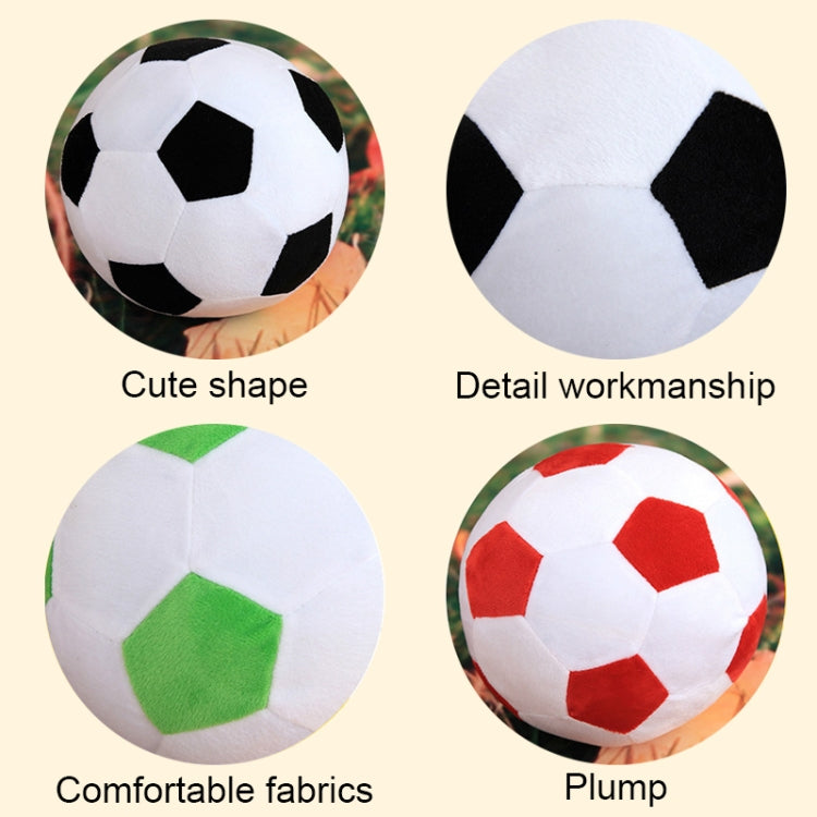 Soccer Ball Pattern Plush Pillow Toy Kids Sports Sofa Toys Room Office Car Decoration Pillow, Diameter: 20cm