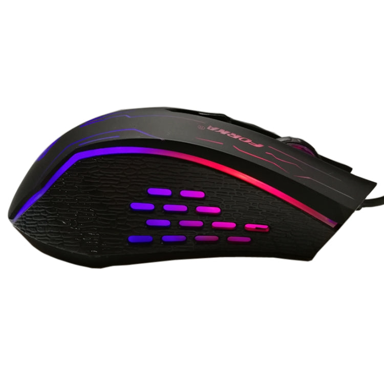 FORKA Silent Click USB Wired Gaming Mouse with 6 Buttons 3200DPI(Black)