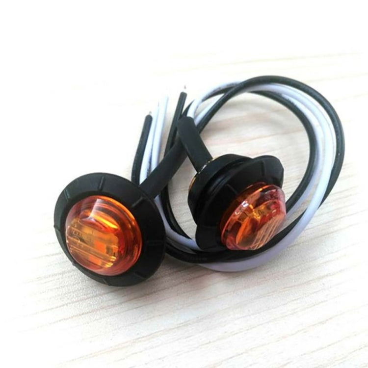 12V Trailer LED Side Marker Lights Clearance Amber Round Truck Turn Signal Lamp for Trucks