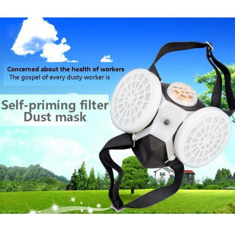 Labor Protection Protective Mask Industrial Dust Particle Filter Respirator(Gray)