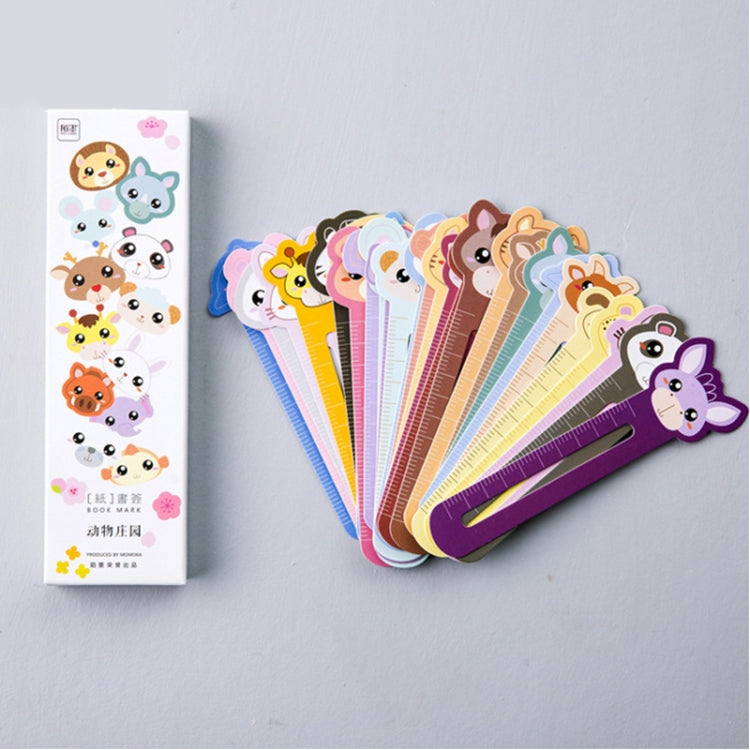 30 PCS / Set Cute Animal Farm Paper Bookmark Book Holder Multifunction Kawaii Stationery for Children School Supplies Kawaii Gifts