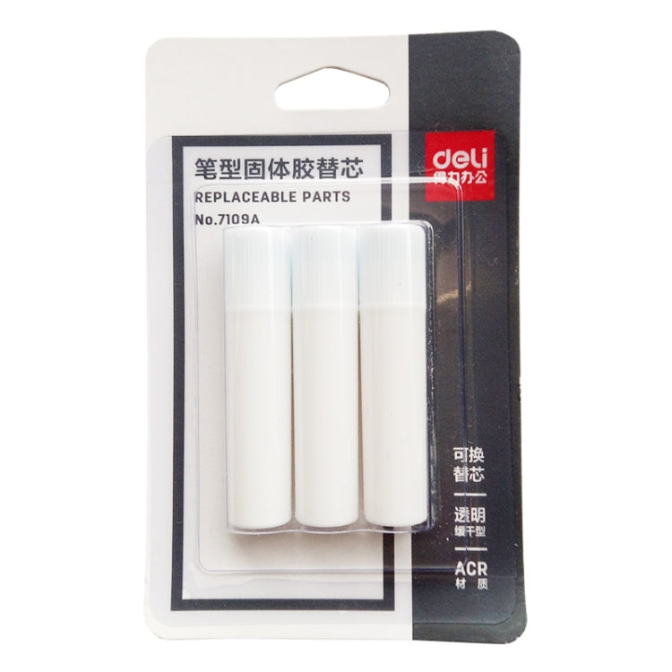 10PCS Deli Glue Stick Cute Stationery Pen Solid Stick Refills Strong Adhesion High Viscosity Glue Office School Supplies
