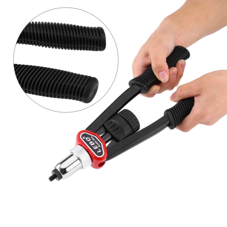 Hand Nut/ Thread Riveter Rivet Gun Set with Nosepieces Blind Rivets Repair Tools 5mm 6mm 8mm 10mm 12mm