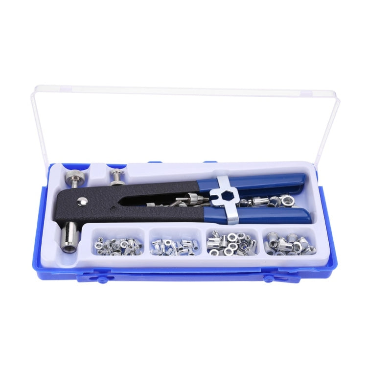 86 PCS/Set Aluminum alloy M3-M8 Blind Rivet Nuts Threaded Insert and Rivet Tool Riveter Gun with Rivnut Nutsert Riveting Kit Tool