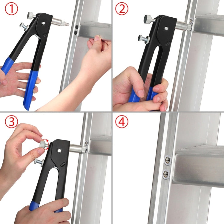 86 PCS/Set Aluminum alloy M3-M8 Blind Rivet Nuts Threaded Insert and Rivet Tool Riveter Gun with Rivnut Nutsert Riveting Kit Tool