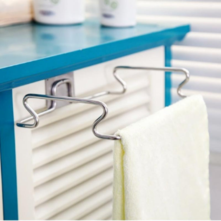 Stainless Steel Hanging Garbage Trash Bag Holder Storage Hanger Rack