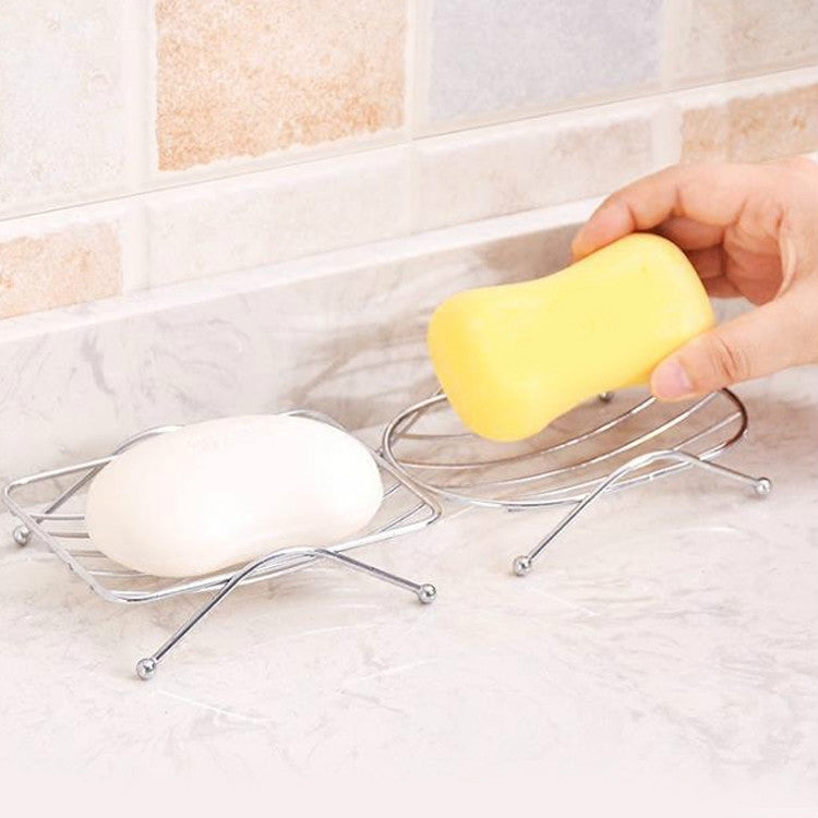 3 PCS Stainless Steel Soap Dish Bathroom Creative Drain Soap Box