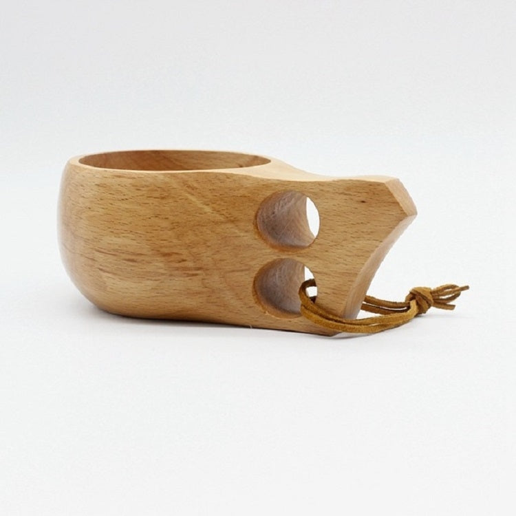 Hand Made Wood Tableware Green Wooden Cup, Capacity:101-200ml