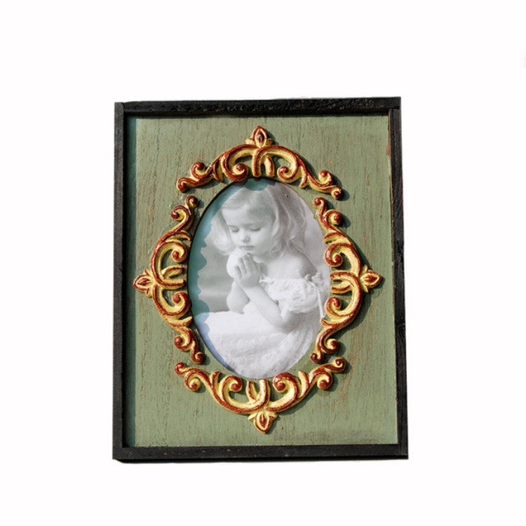 2 PCS Vintage Wooden Photo Frame Home Decor Wedding Desktop Wall Picture Frame