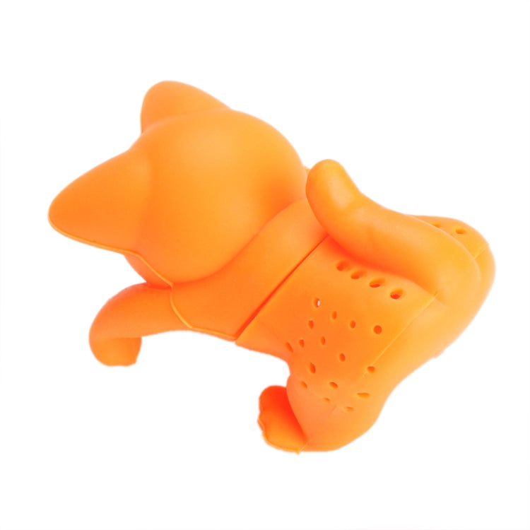 Cute Silicone Cat Filter Reusable Strainer Spice Loose Tea Leaf Herbal Tool(Orange)