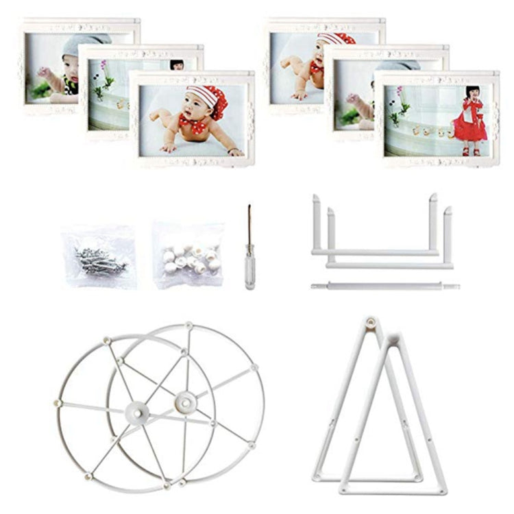 Creative Plastic Rotating Photo frame 5 inch Retro Ferris Wheel Windmill Photo Frame