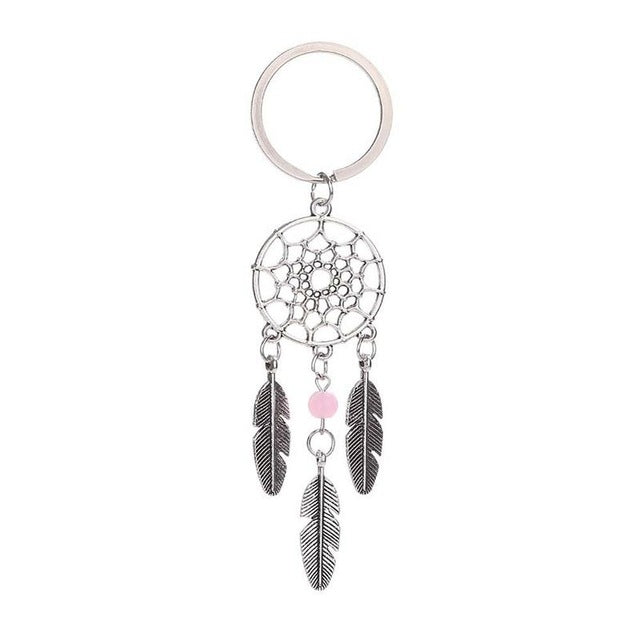 2 PCS Fashion Simple Dream Catcher Series Beads Keychain