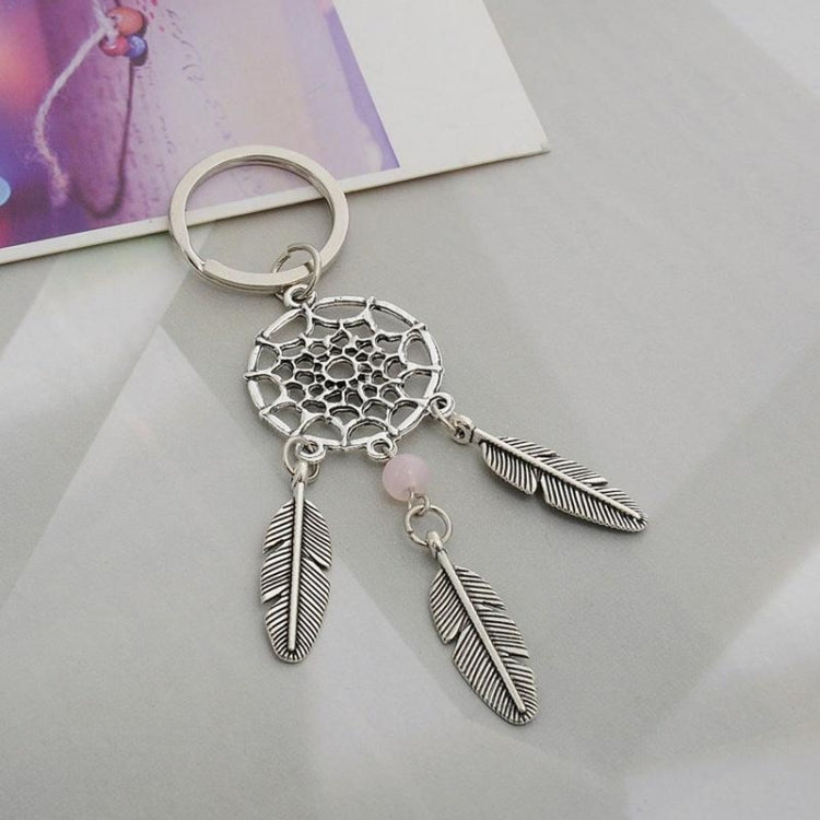 2 PCS Fashion Simple Dream Catcher Series Beads Keychain
