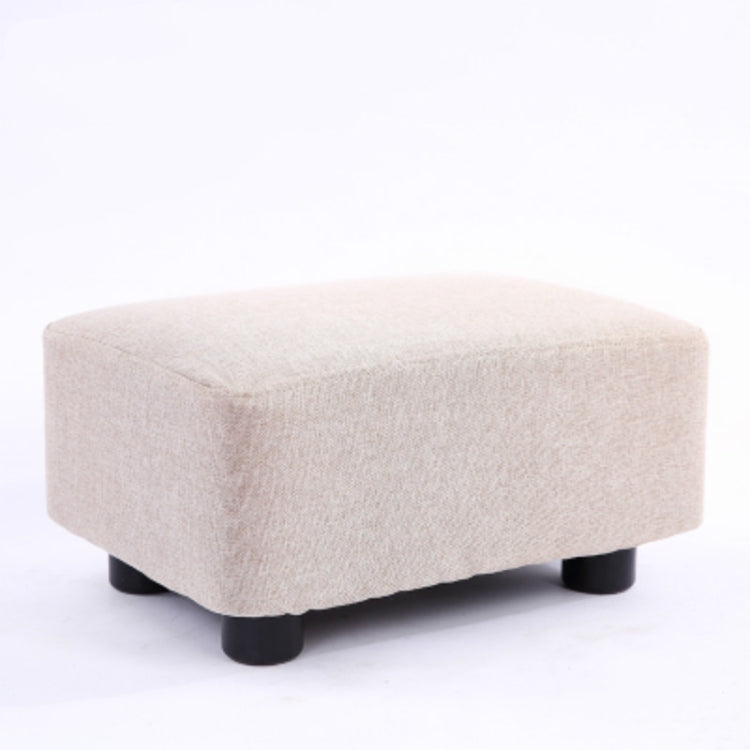 Fashion Home Solid Wood Simple Fabric Bench Square Stool