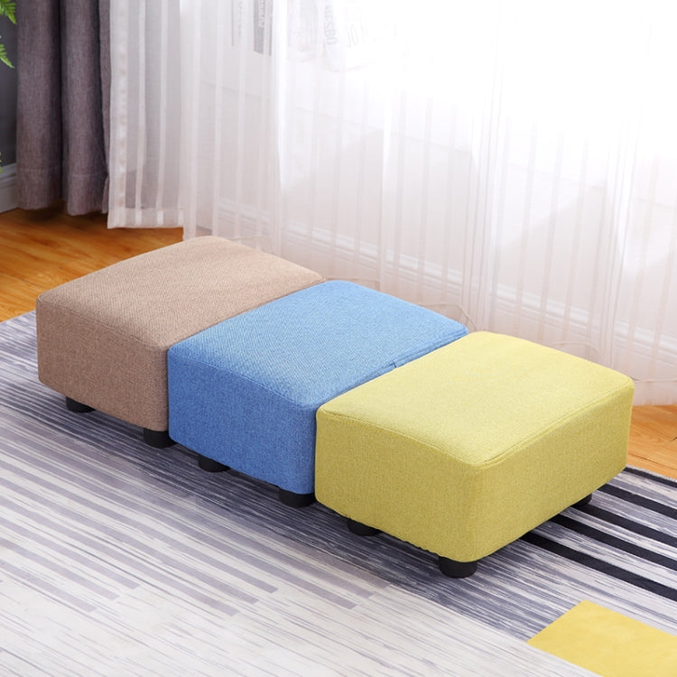 Fashion Home Solid Wood Simple Fabric Bench Square Stool