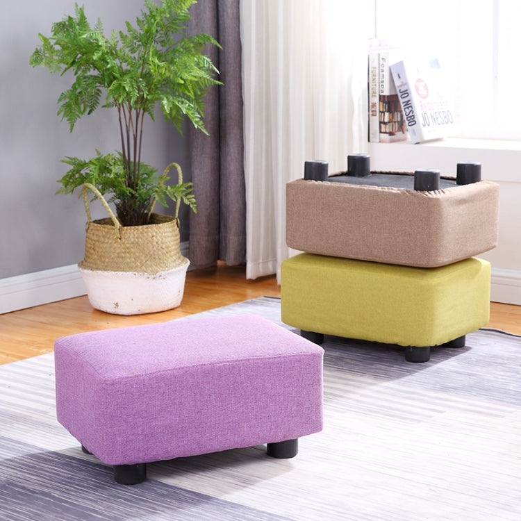 Fashion Home Solid Wood Simple Fabric Bench Square Stool
