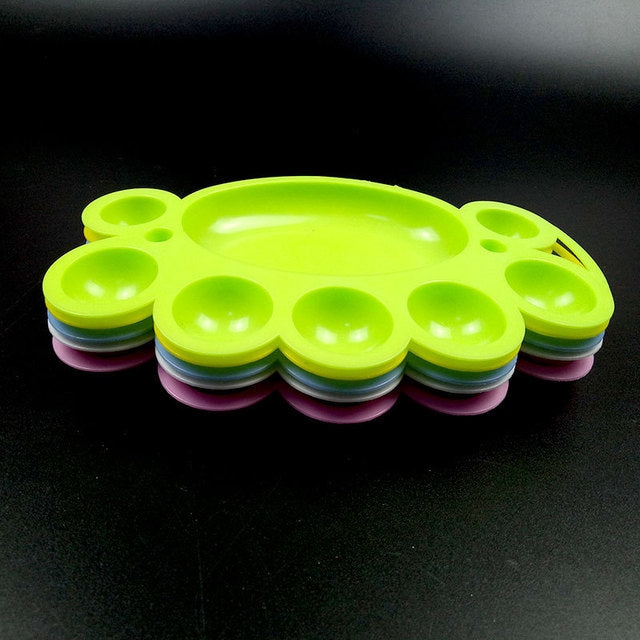 10 PCS Plastic Cartoon Small Ankle Color Palette Children's Painting Toys Random Color Delivery