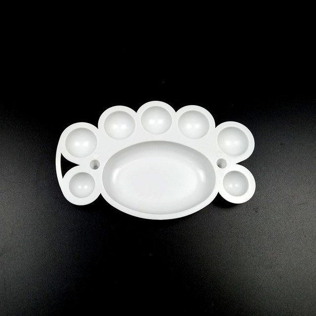 10 PCS Plastic Cartoon Small Ankle Color Palette Children's Painting Toys Random Color Delivery