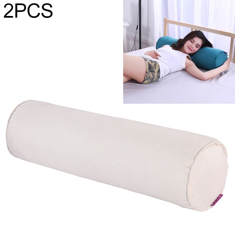2 PCS Maternity Pillow Cotton Linen Neck Headrest Body Pillow Seat Backrest Sleeping Pillow, Size:15x40cm