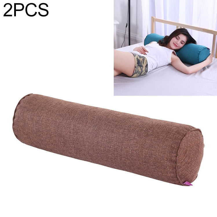 2 PCS Maternity Pillow Cotton Linen Neck Headrest Body Pillow Seat Backrest Sleeping Pillow, Size:15x40cm
