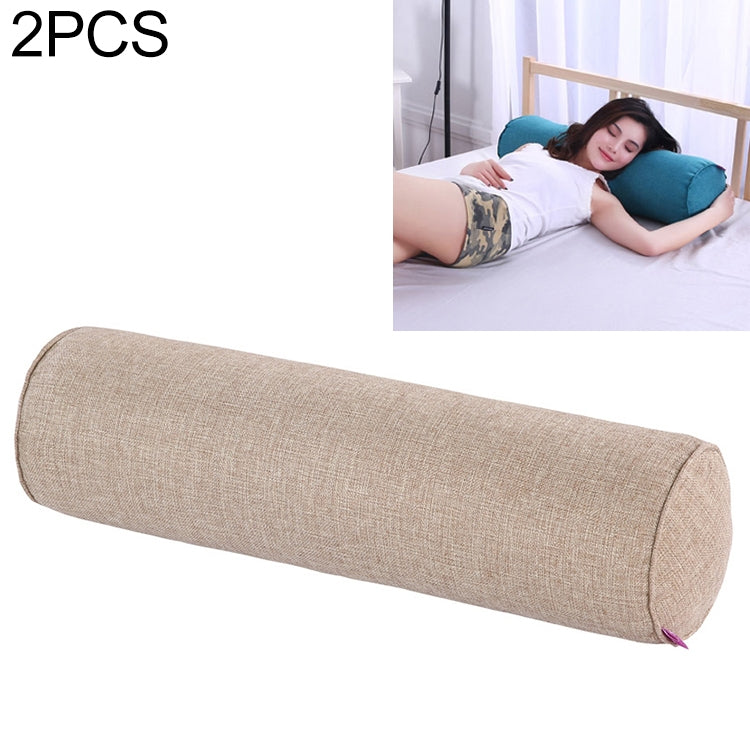 2 PCS Maternity Pillow Cotton Linen Neck Headrest Body Pillow Seat Backrest Sleeping Pillow, Size:15x60cm