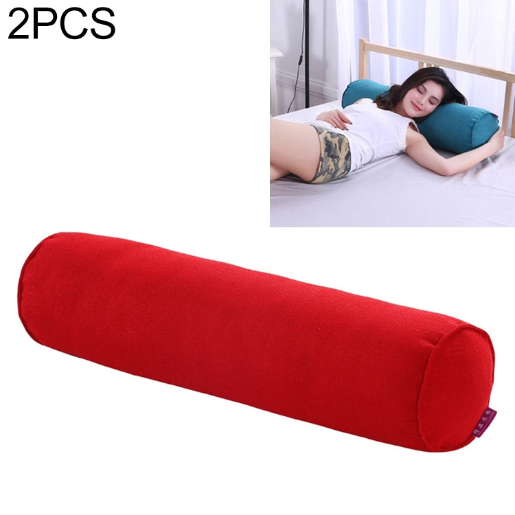 2 PCS Maternity Pillow Cotton Linen Neck Headrest Body Pillow Seat Backrest Sleeping Pillow, Size:15x60cm