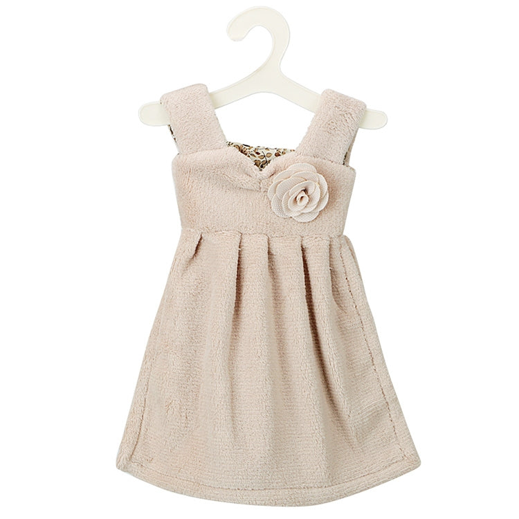 Dress Shaped Pattern Super Absorbent Coral Velvet Household Hand Towel