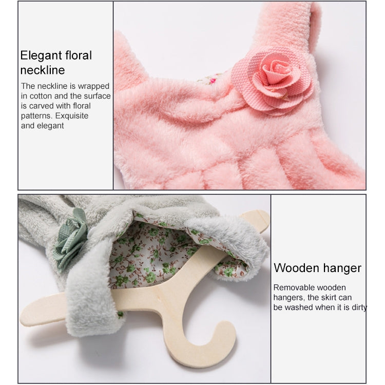 Dress Shaped Pattern Super Absorbent Coral Velvet Household Hand Towel