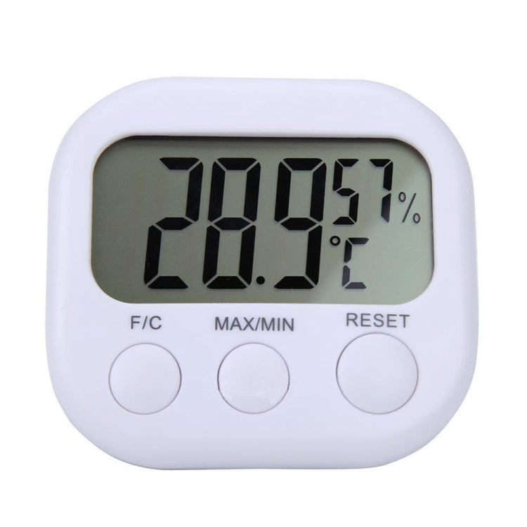 Digital LCD Indoor Thermometer Hygrometer Gauge Clock Temperature Humidity Meter