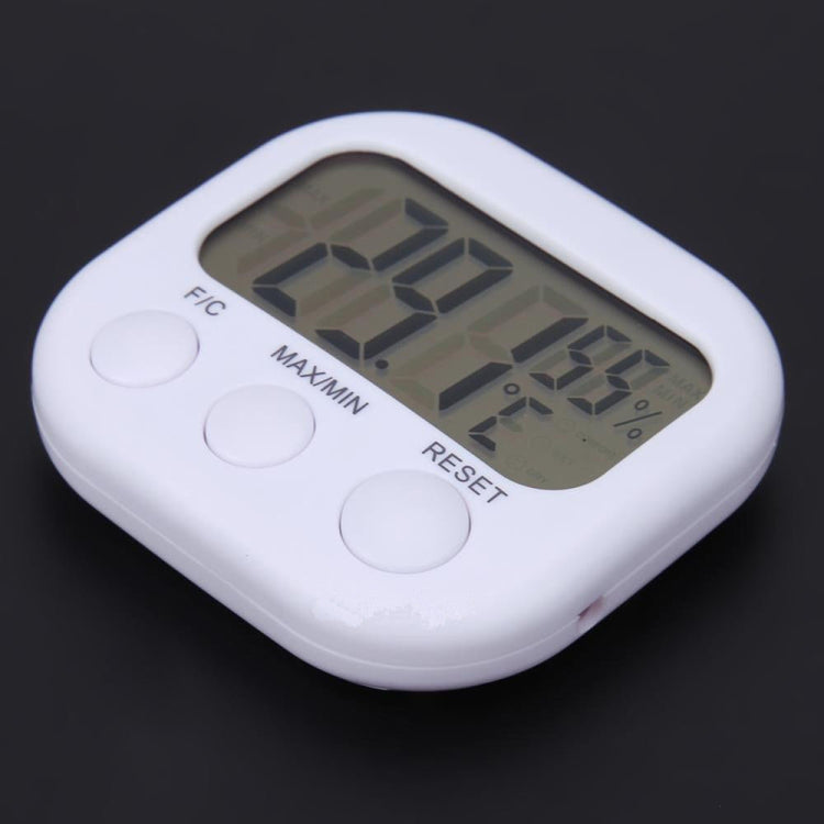 Digital LCD Indoor Thermometer Hygrometer Gauge Clock Temperature Humidity Meter