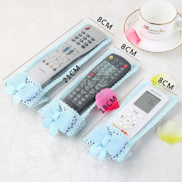 3 PCS Lace Bow Remote Control Case Dustproof Cover, Size:21x8cm(Yellow)