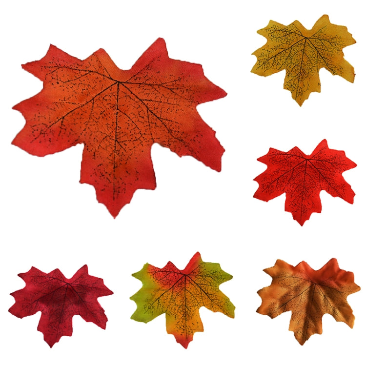 100 PCS Artificial Maple Leaves Artificial Plants Weddings Events Decoration, Random Color Delivery