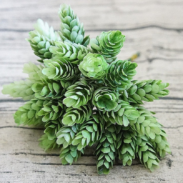 3 PCS Eco-friendly Plastic Pine Cone Artificial Flower, Color:Green