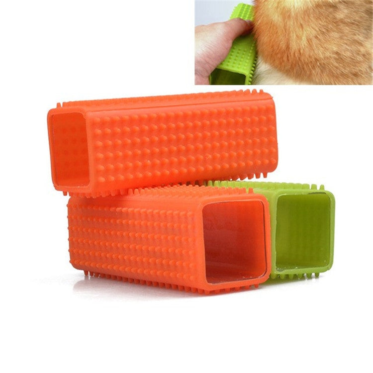 4 PCS Silicone Pillar Pet Hair Removal Brush(Random Color Delivery)