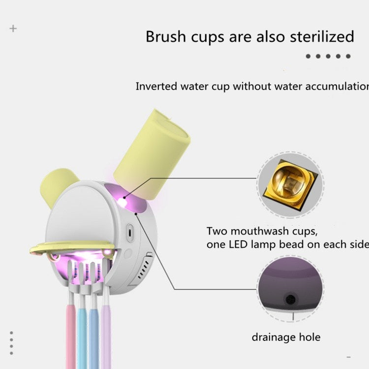 Sunflower Toothbrush Sterilization Rack Intelligent Ultraviolet Toothbrush Sterilizer Rack(Blue)