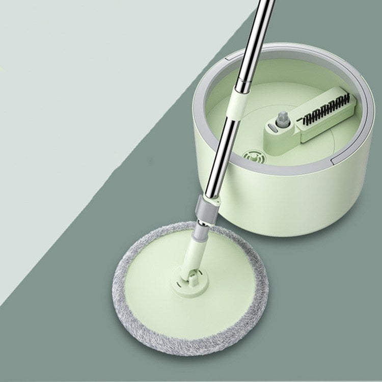 Single Bucket washing And Spinning Rotary Mop, Color:Green