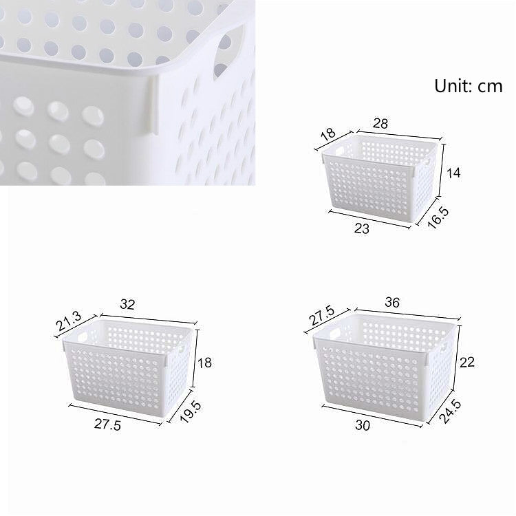 3 PCS Kitchen Storage Basket Desktop Debris Storage and Management Basket, Size:Small(White)