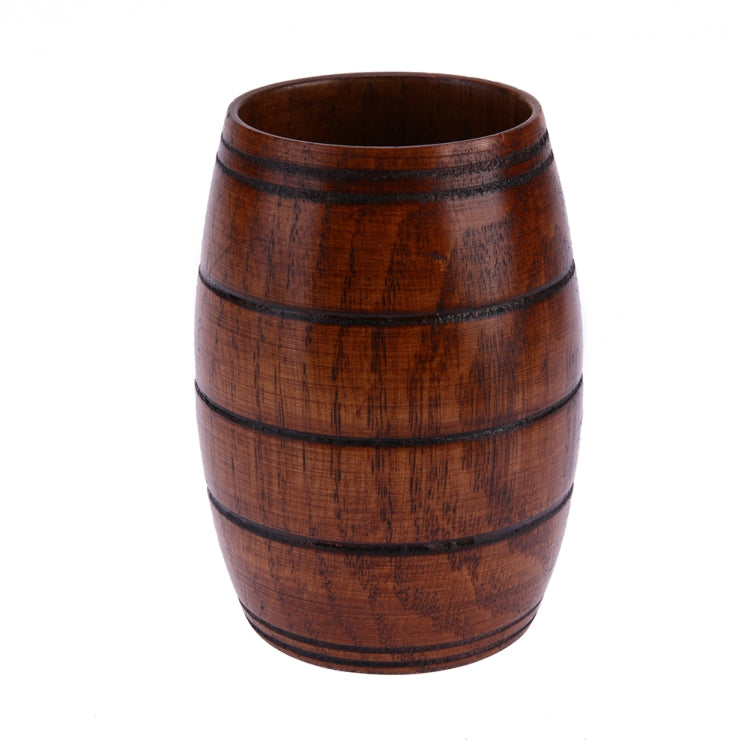 Wood Cup Natural Classical Handcrafted Big Belly Beer Coffee Milk Juice Tea Cup, Size:11x6cm