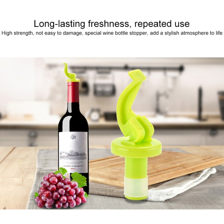 2 Sets Plastic Wine Corks Manually Press Down the Wine Stopper